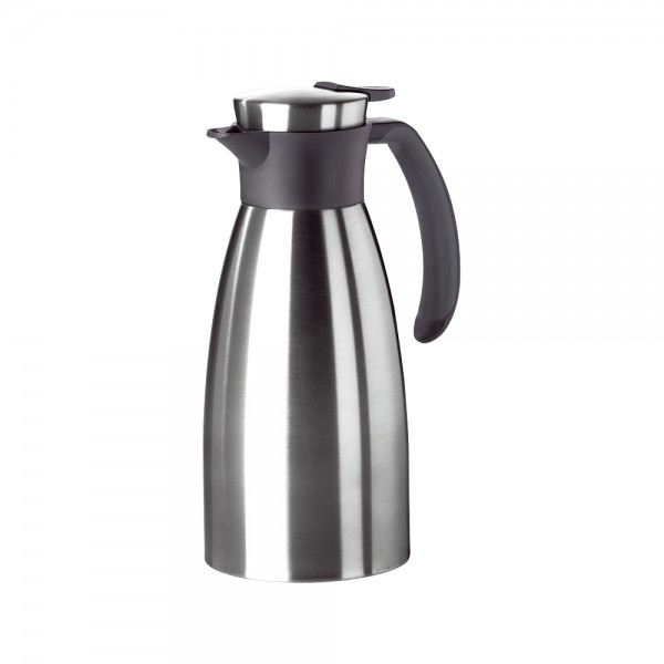 EMSA Isolierkanne Soft Grip 1,5 Liter Kaffeekanne Schwarz / Edelstahl