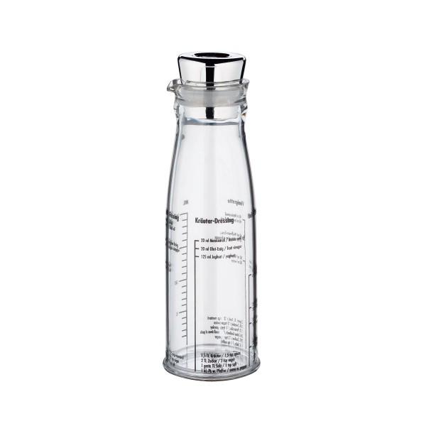 HOUSEHOLD ESSENTIALS Glass 10.1 oz. Clear with Lid Salad Dressing Shaker  03195 - The Home Depot