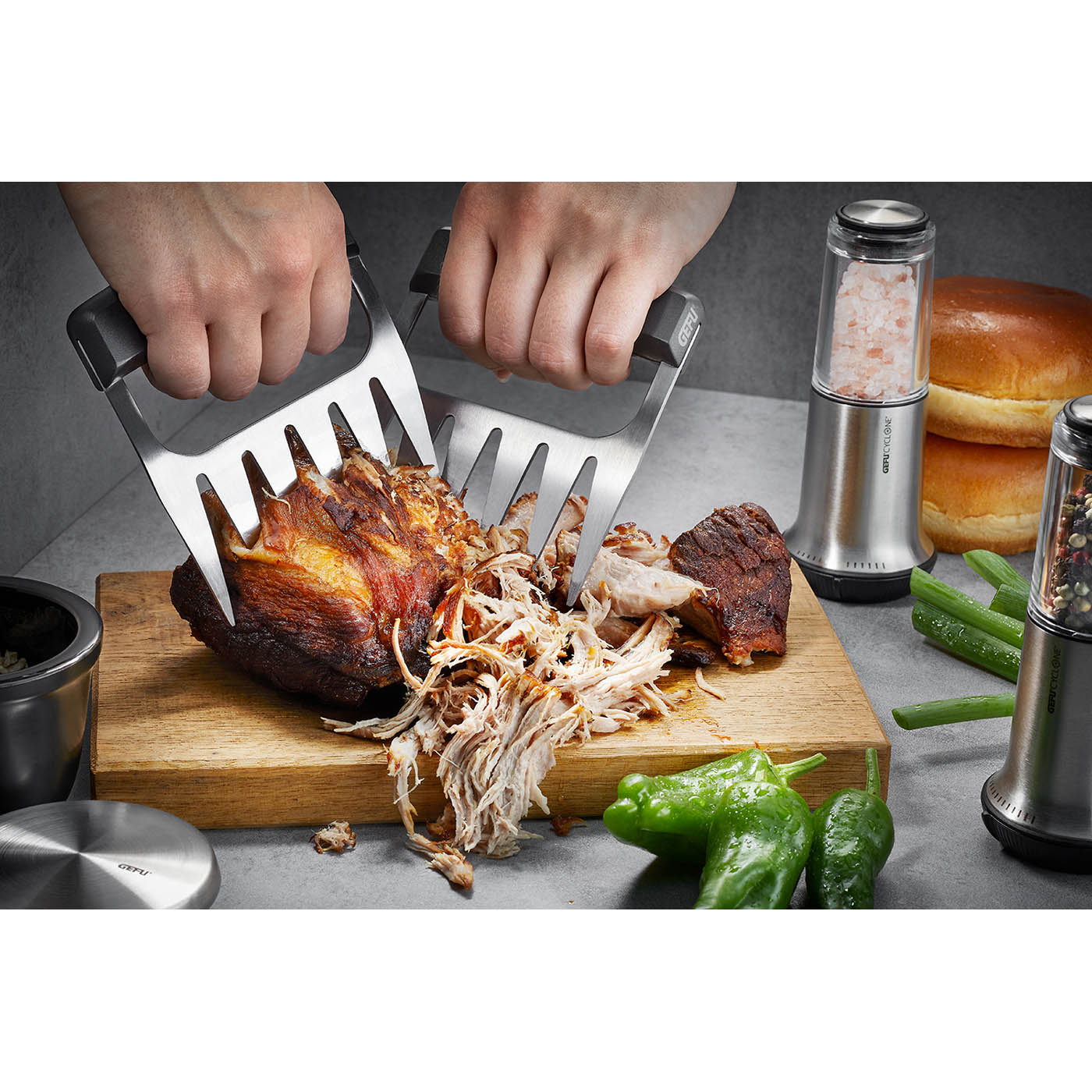 Gabeln | Grillzubehör | Pulled Zubehörteile | | BBQ GEFU GRILLEN Pork 2er 1a-Neuware Sonstige Set Fleischkrallen
